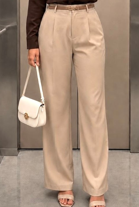 Women’s Premium Office Wear Wide-Leg Pants